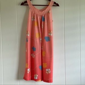 Coral Poppies minidress vintage
